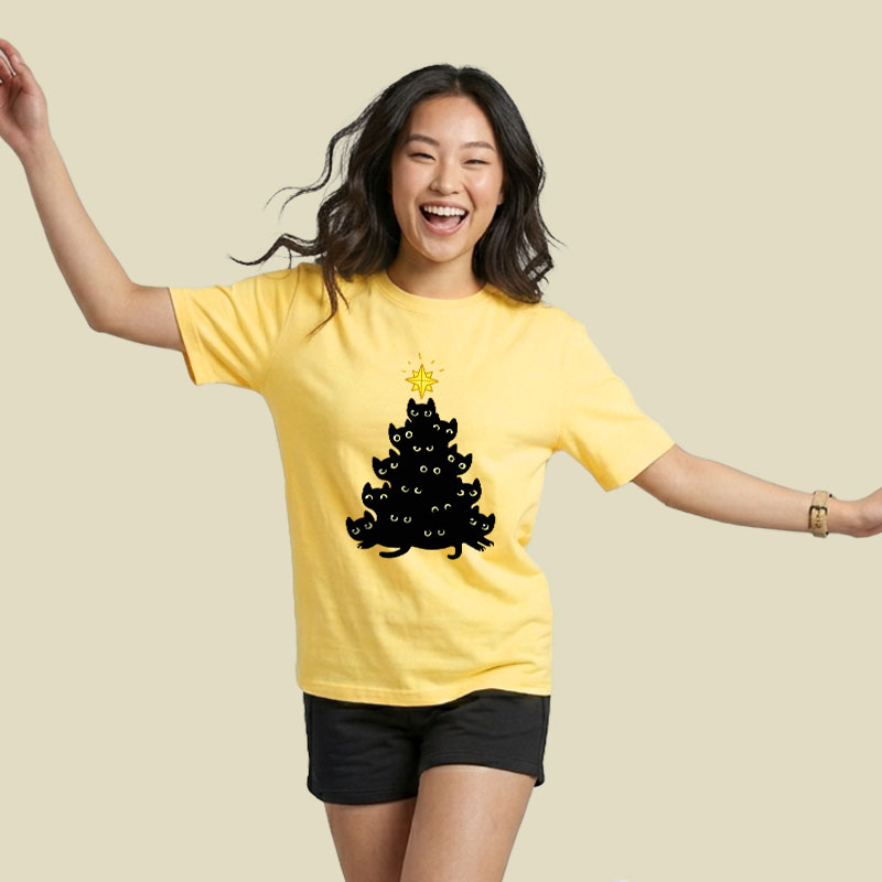 Meowy Christmas Playful T-Shirt