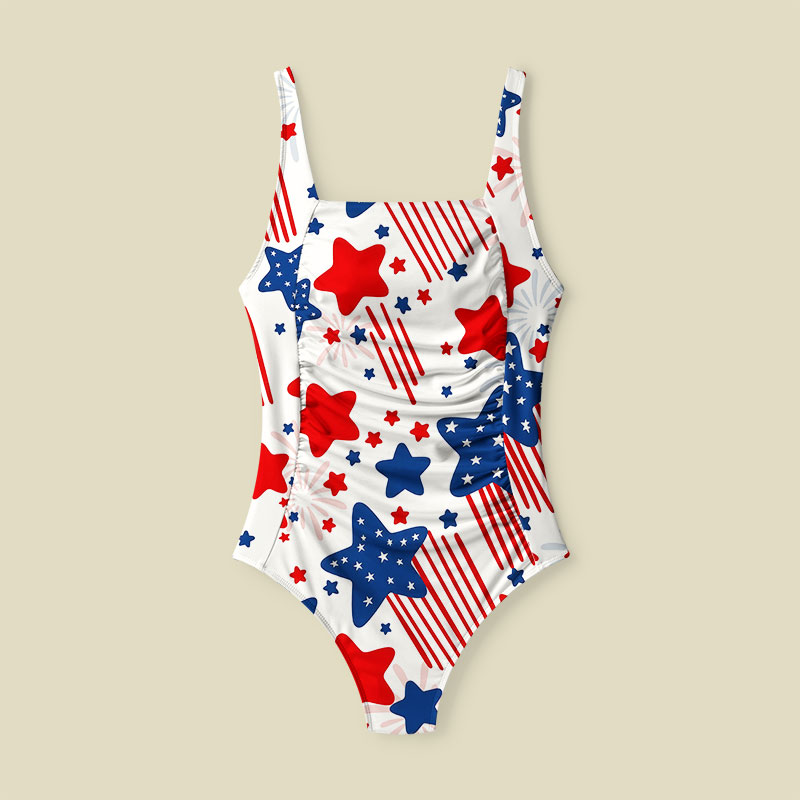 Star-Spangled Sparkler Tummy Control One Piece Swimsuit