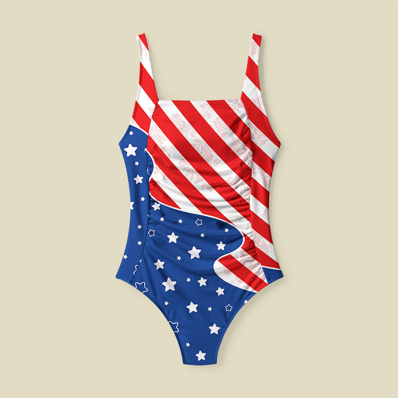 America 250 Patriotic Tummy Control One Piece Swimsuit