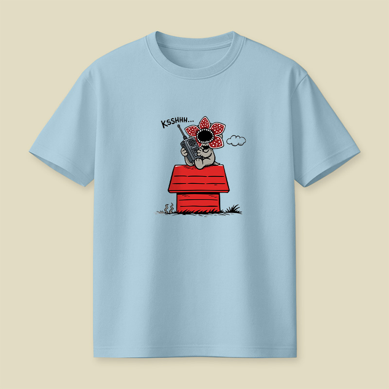 Demogorgon On Doghouse Stranger Things Playful T-Shirt