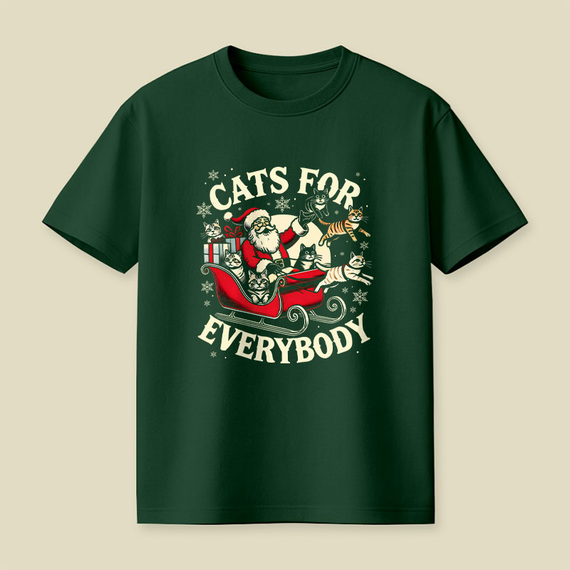 Christmas Cat Santa Cat Lover Playful T-Shirt