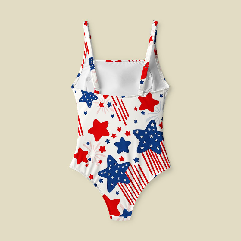 Star-Spangled Sparkler Tummy Control One Piece Swimsuit