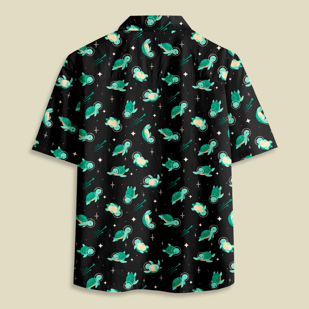 Space Turtles Button Up Pocket Shirt