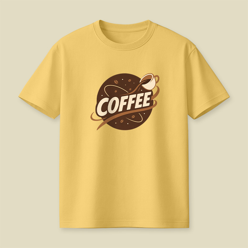 Retro Coffee Logo Playful T-Shirt