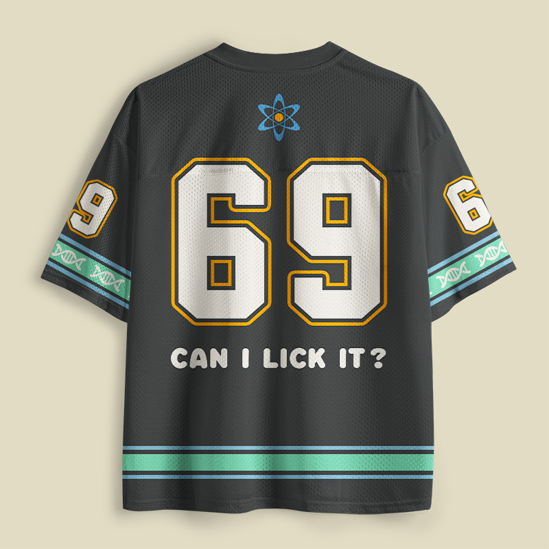 Can I Lick It Periodic Table Blue Playful Mesh Jersey