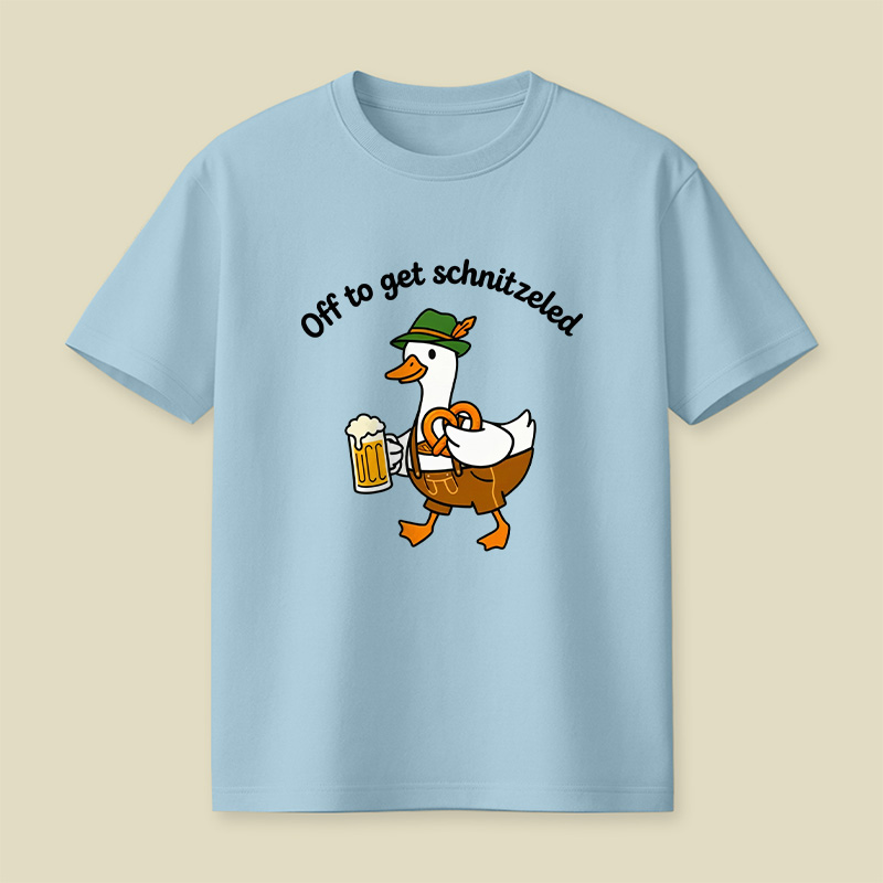 Off To Get Schnitzeled Geek Playful T-Shirt