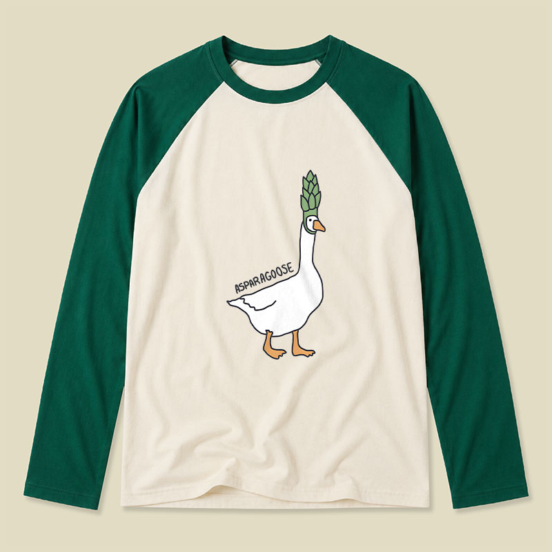 Asparagoose Raglan Long-Sleeve Tee