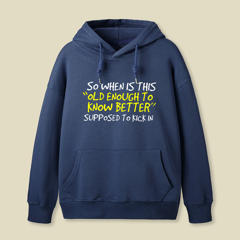 Old Enough To Know Better Geek Hoodie