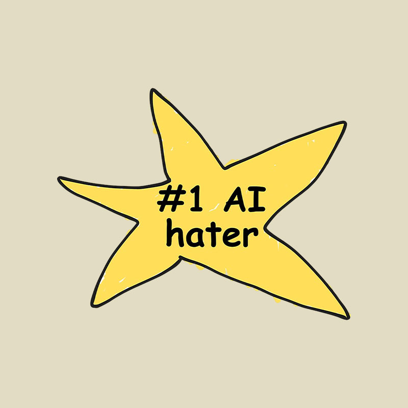 #1 AI Hater Playful T-Shirt