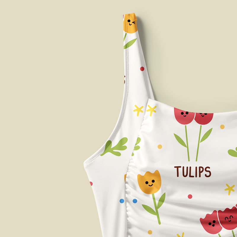 Plant Math Tummy Control One Piece Swimsuit