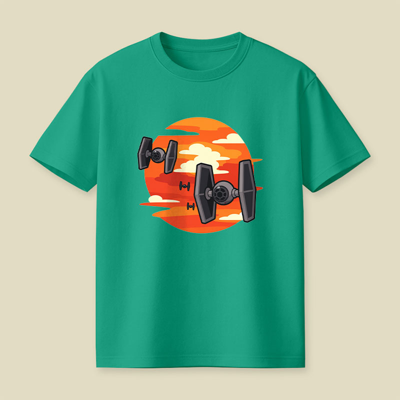 Ride Of The Tie Fighters Playful T-Shirt