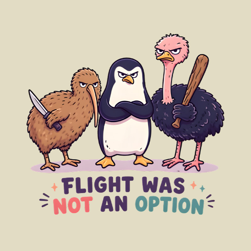 Flight Was Not An Option Playful T-Shirt