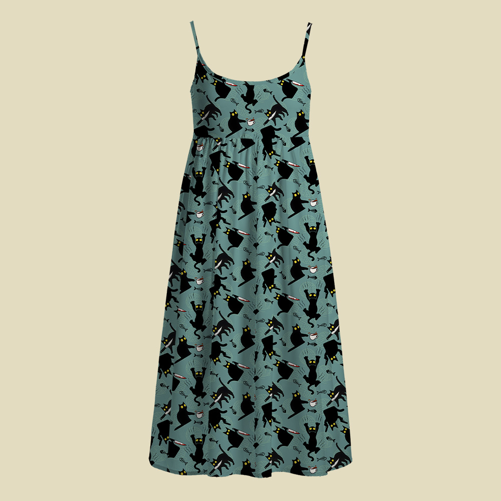 Naughty Kitten Camisole Midi Dress