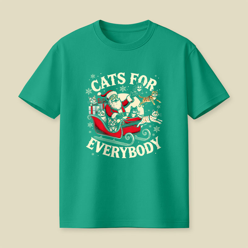 Christmas Cat Santa Cat Lover Playful T-Shirt