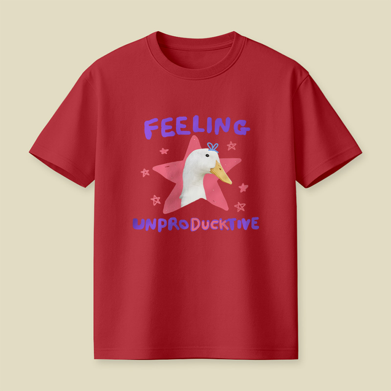 Feeling Unproducktive Lazy Duck Playful T-Shirt