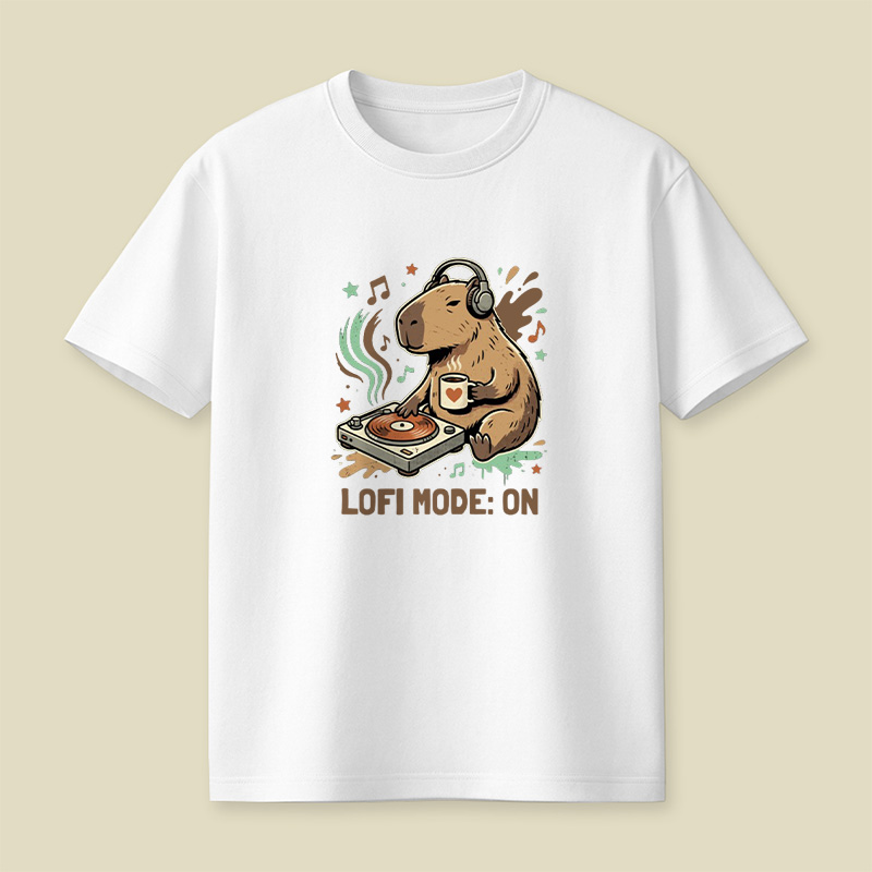 Lofi Mode On Capybara Playful T-Shirt