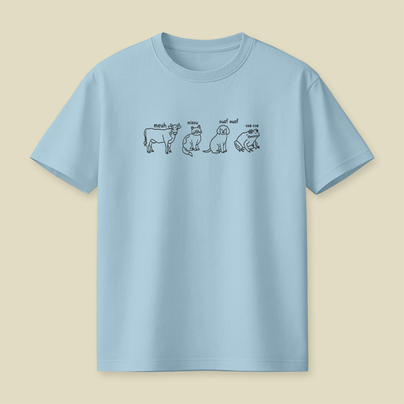 French Animal Sound Pun Playful T-Shirt
