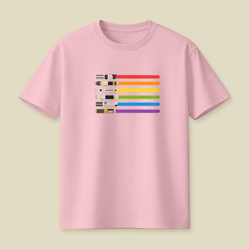 Lightsaber Rainbow Playful T-Shirt