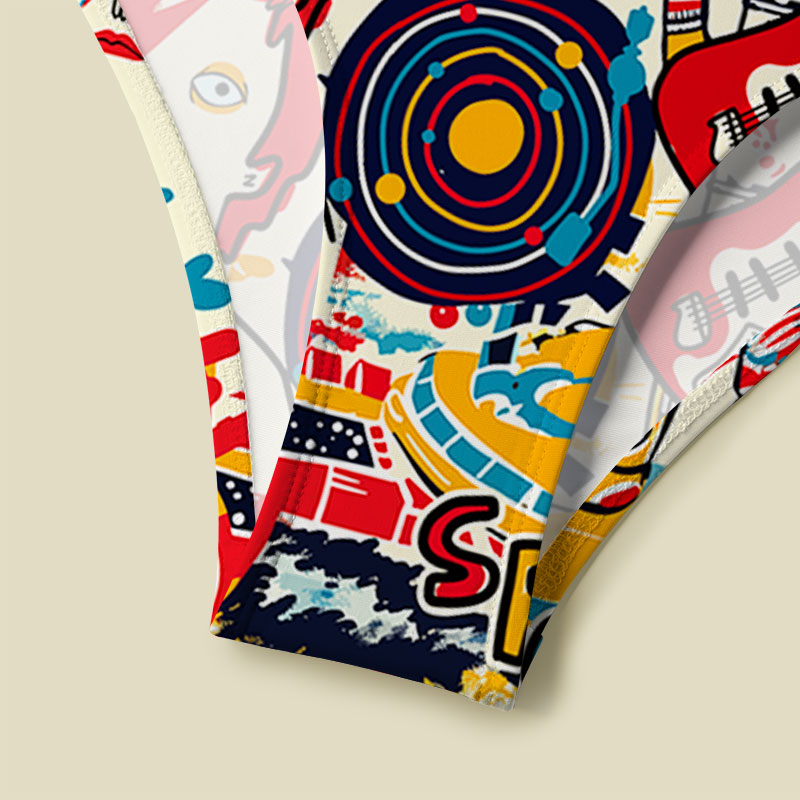 Space Oddity V-Neck One Piece Swimsuit