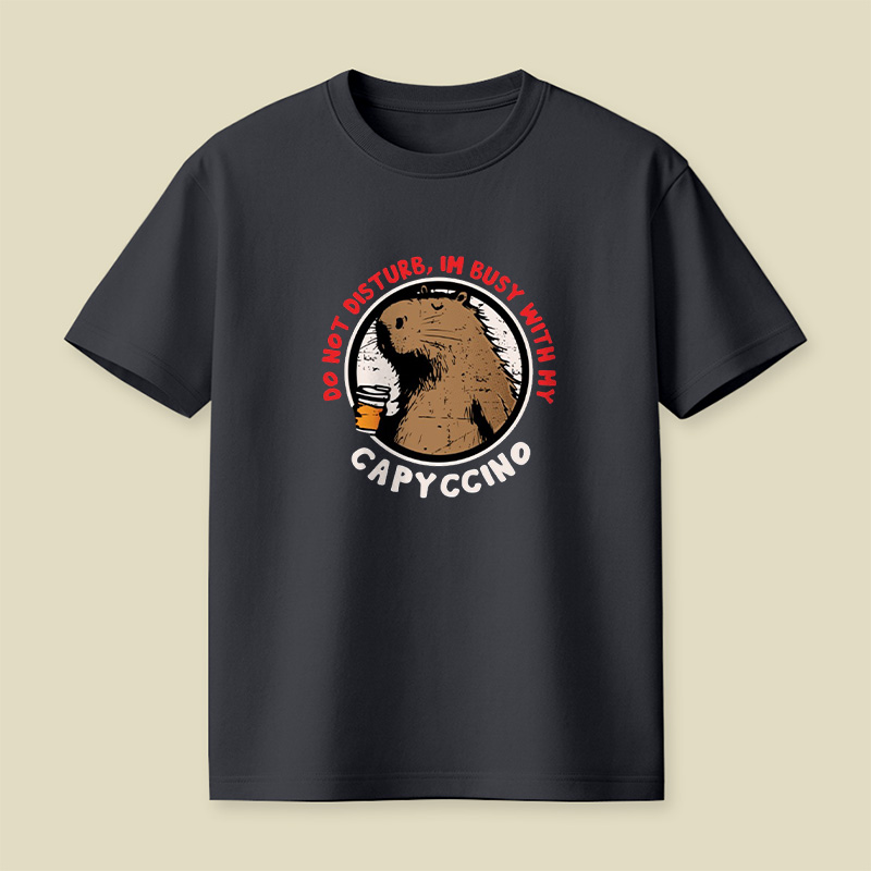 Capybara Capyccino Vibes Playful T-Shirt