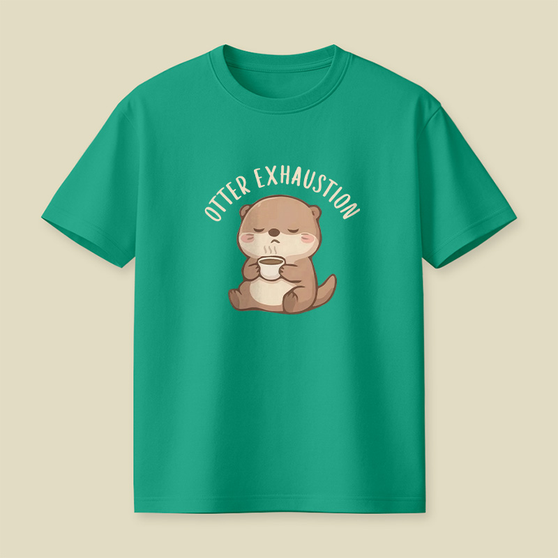 Otter Exhaustion Cute Animal Playful T-Shirt