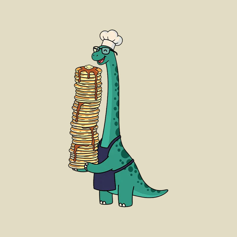 The Pancake Saurus Playful T-Shirt