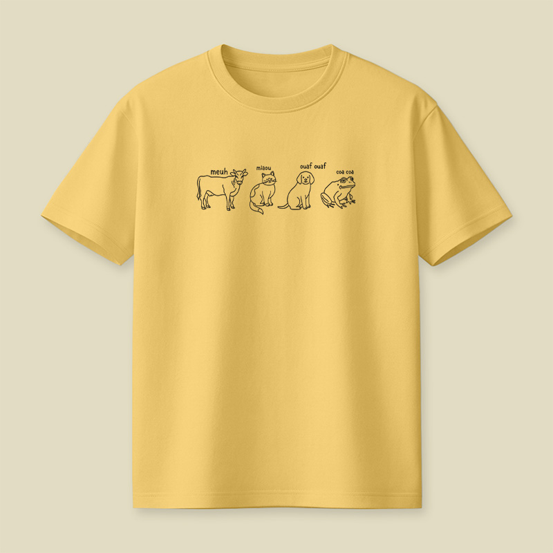 French Animal Sound Pun Playful T-Shirt