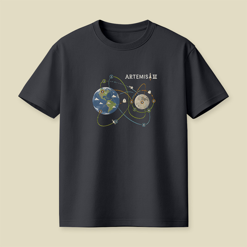 Artemis II Moon Mission Orbit Playful T-Shirt