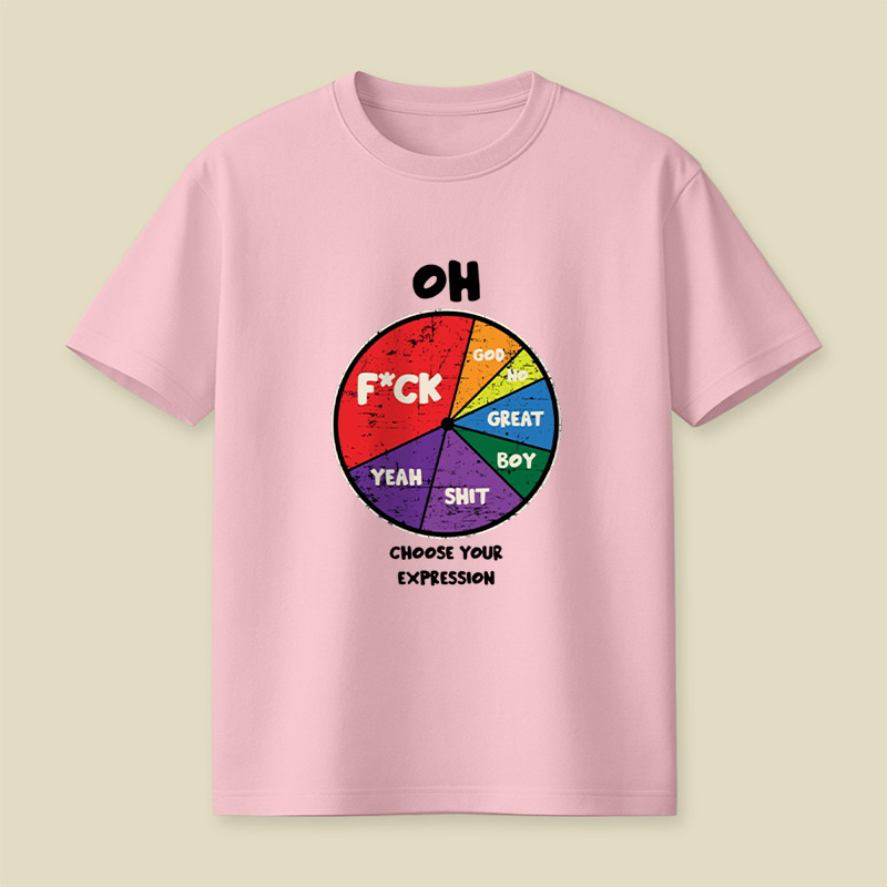 Oh God No Choose Your Expression Wheel Playful T-Shirt