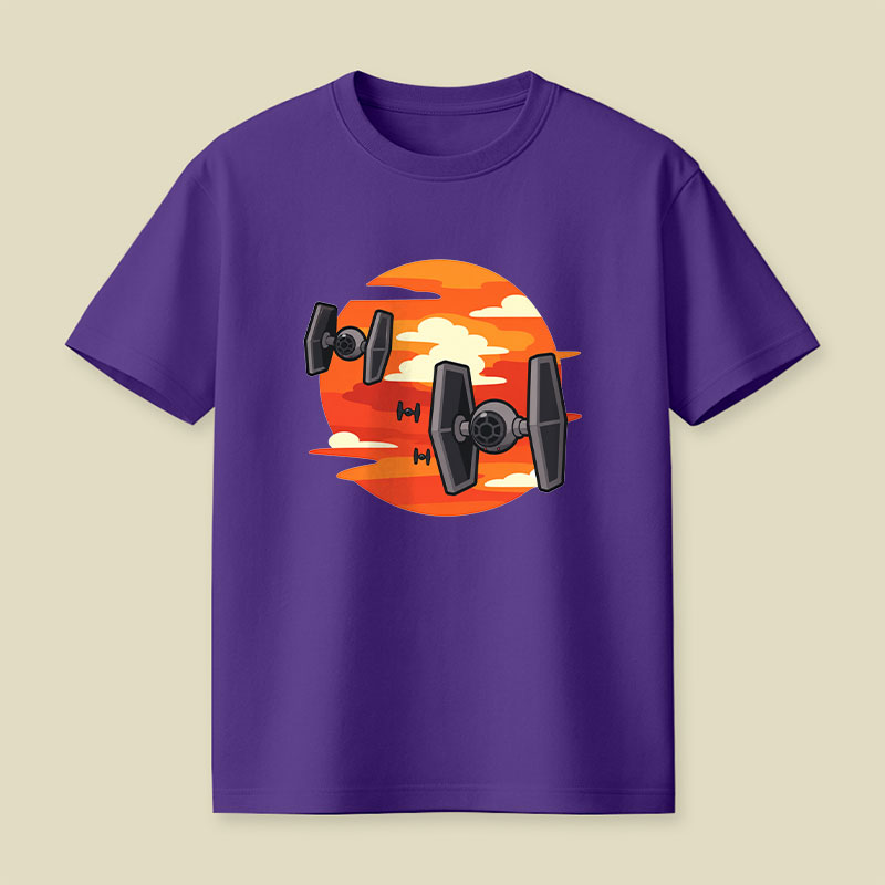 Ride Of The Tie Fighters Playful T-Shirt