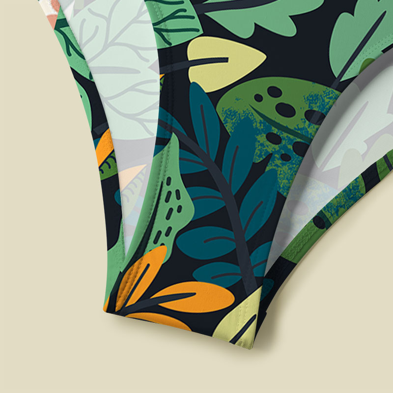 Scifi Spacecraft Hawaii Green V-Neck One Piece Swimsuit