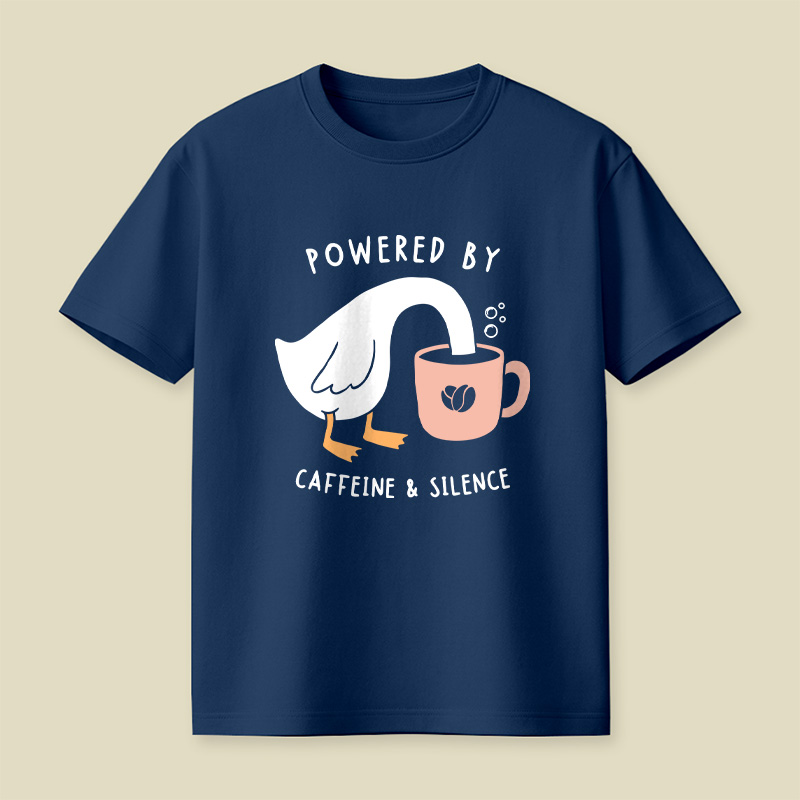 Powered By Caffeine & Silence Playful T-Shirt