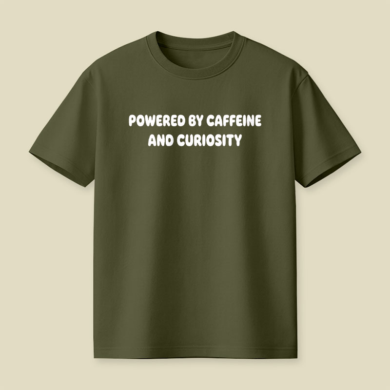 Caffeine and Curiosity Playful T-Shirt
