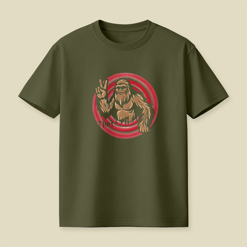 Peaceful Bigfoot Playful T-Shirt