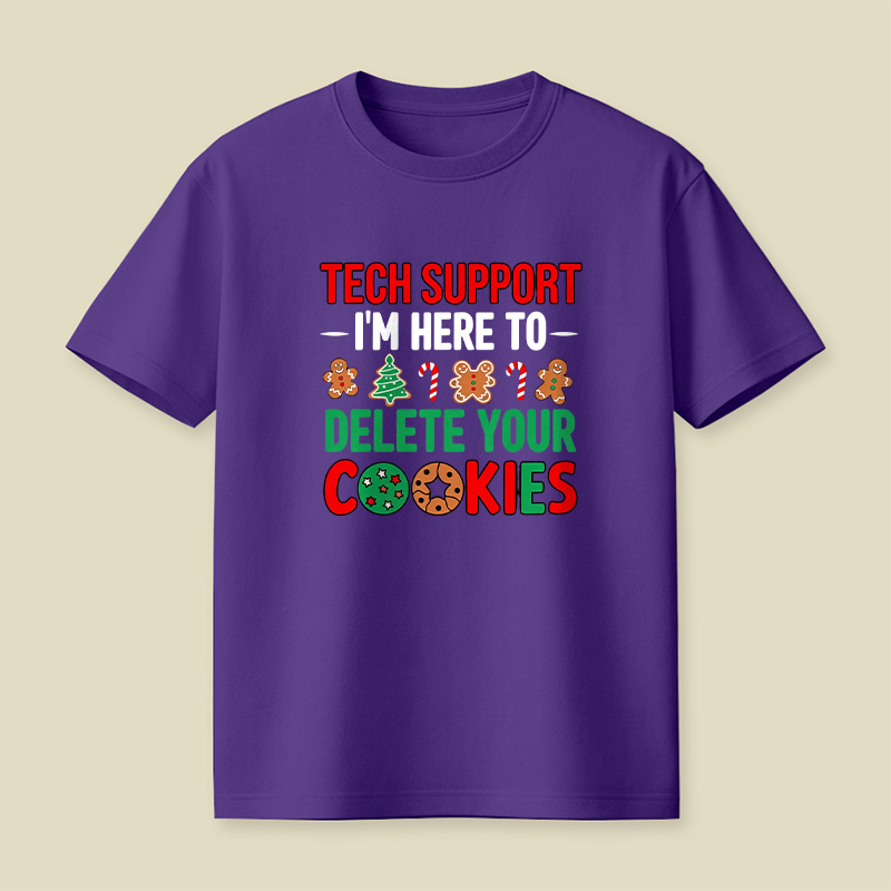 Tech Support Cookie Pun Playful T-Shirt