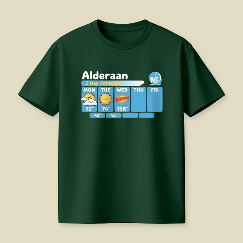Alderaan 5 Day Forecast Playful T-Shirt