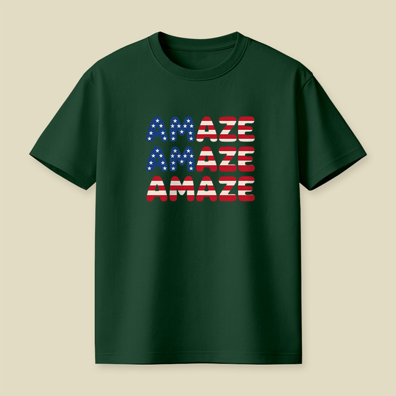American Flag Space Rescue Playful T-Shirt