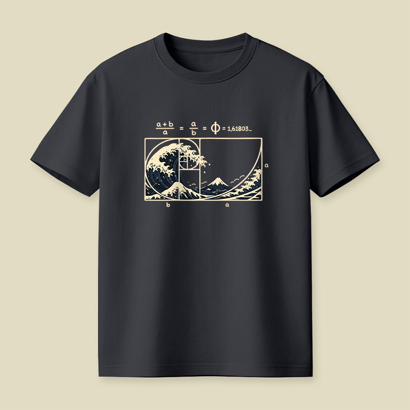 The Great Wave Golden Ratio Math Playful T-Shirt