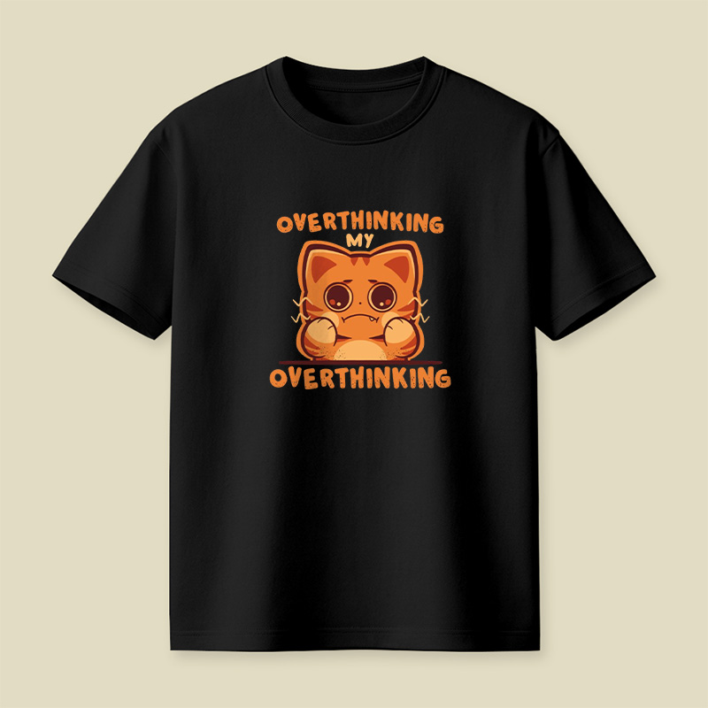 Overthinking Cat Playful T-Shirt