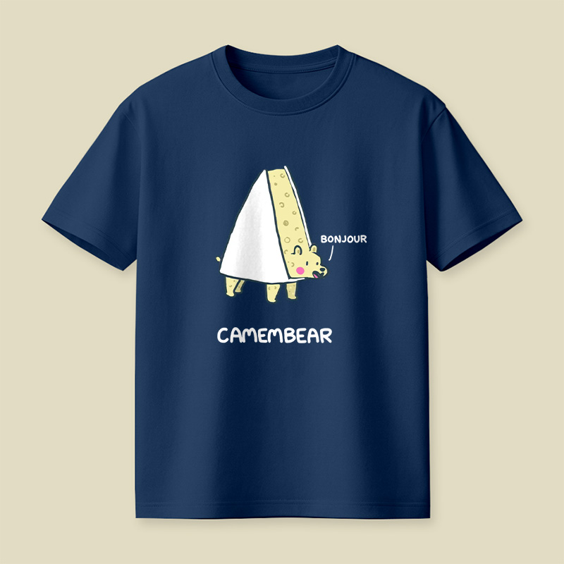 Camembear French Cheese Bear Pun Playful T-Shirt