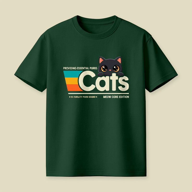 Retro Cats Playful T-Shirt