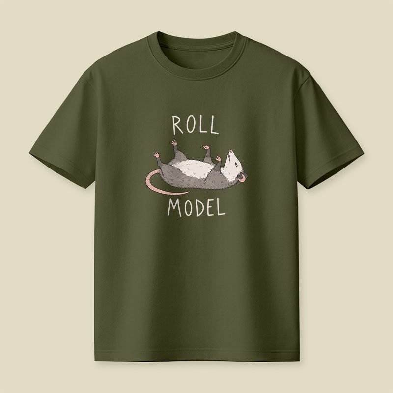 Roll Model Funny Pun Playful T-Shirt