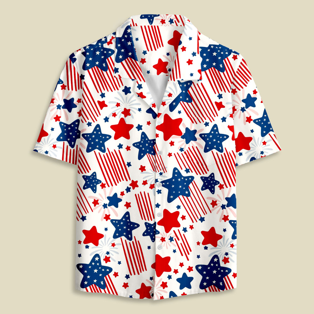 Star-Spangled Sparkler Button Up Pocket Shirt