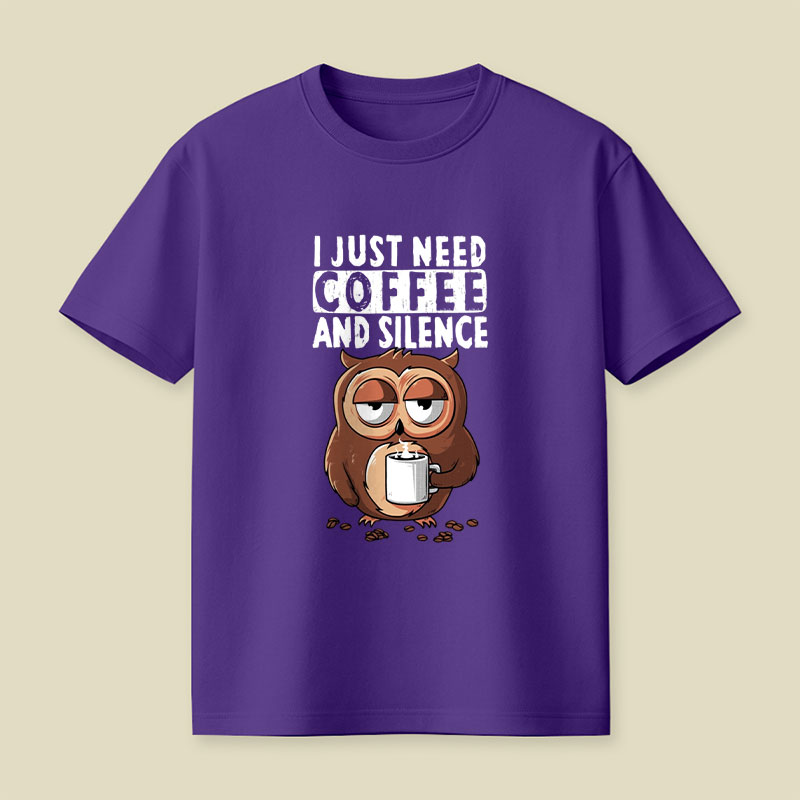 Coffee and Silence Playful T-Shirt