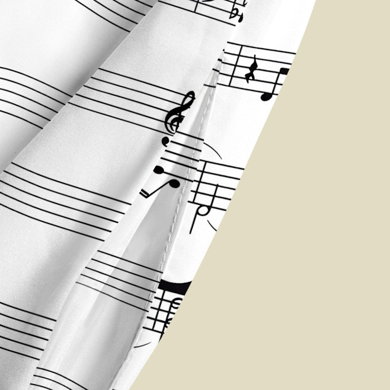 Musical Black Cat Sheet Music Playful Maxi Dress