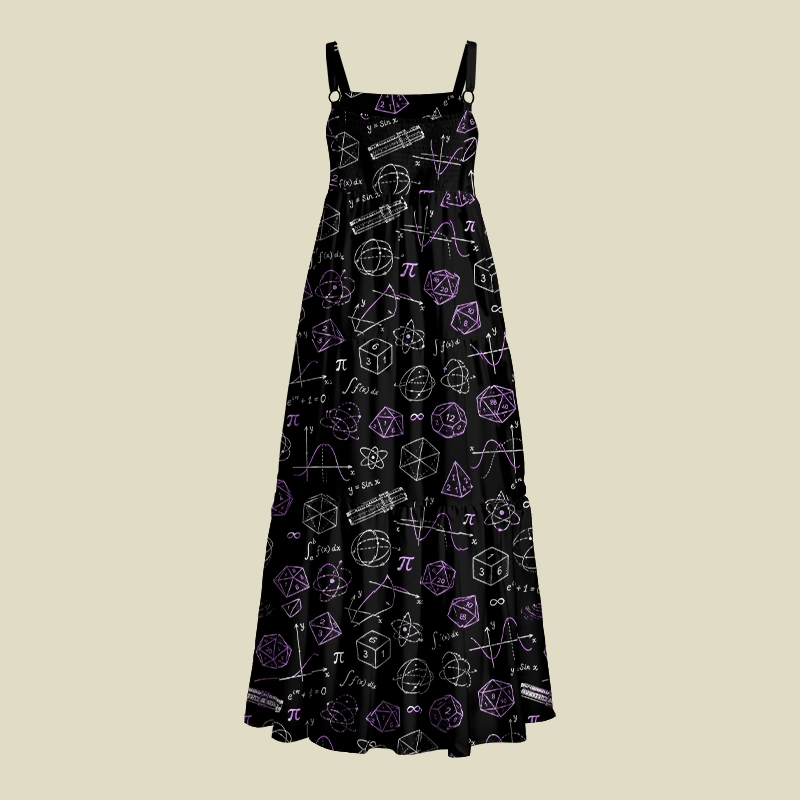 Math Formula Nerd Geek Playful Maxi Dress