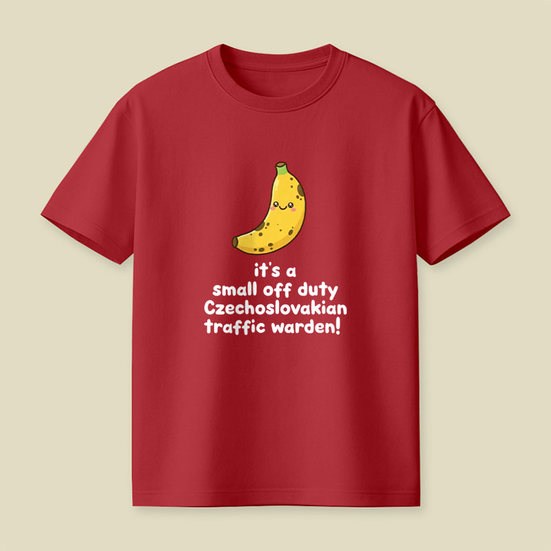 Small Off Duty Traffic Warden Banana Playful T-Shirt