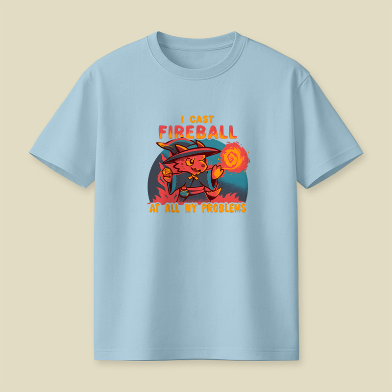 Kobold Wizard I Cast Fireball At My Problems Playful T-Shirt