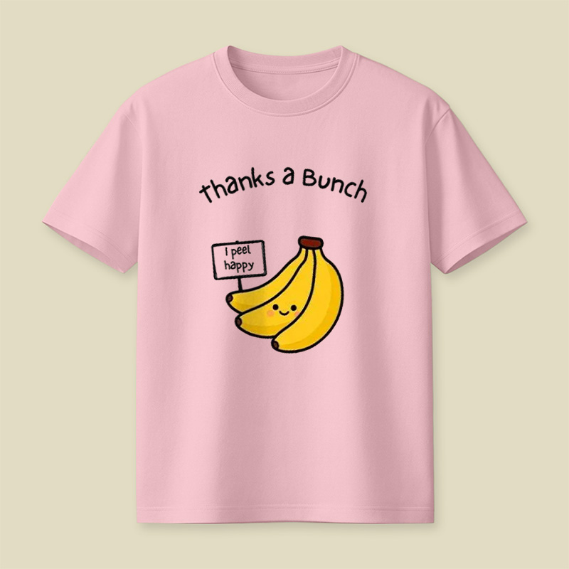Thanks A Bunch Cute Banana Pun Playful T-Shirt