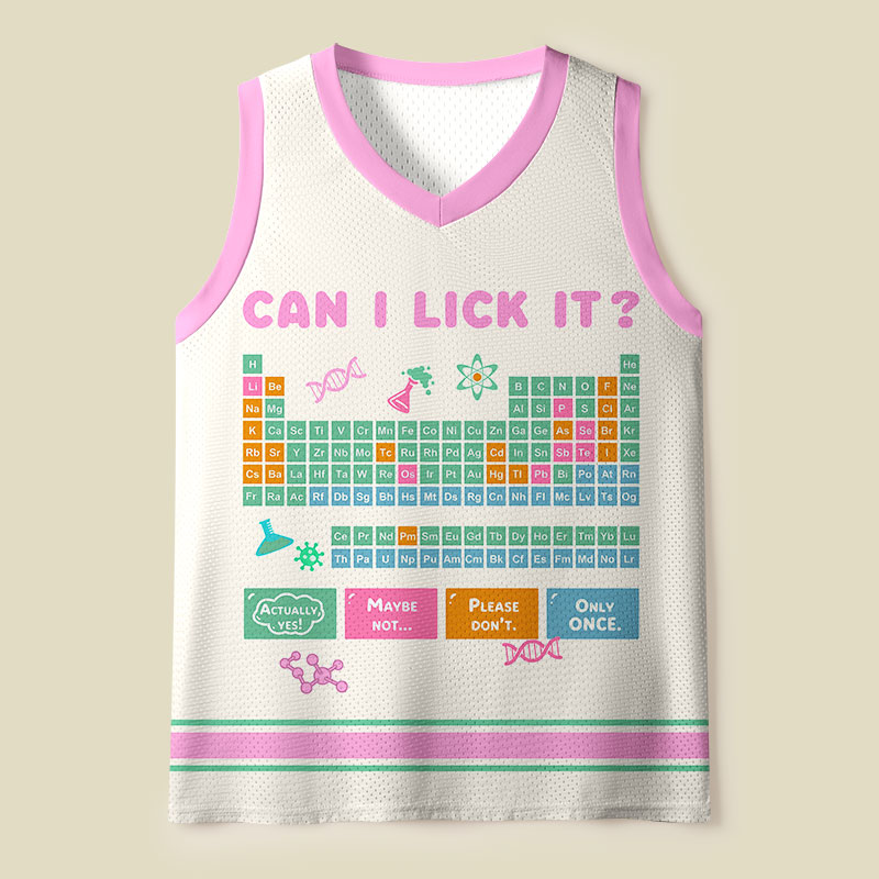 Can I Lick It Periodic Table Pink Mesh Tank Top